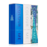 COLOUR ME Azure, White, Abstract Art - 50ml Triple Pack EDP