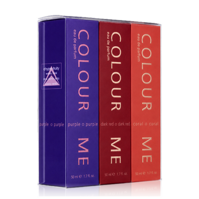 Colour Me Purple/Dark Red/Coral Eau de Parfum Triple Pack 3 x 50