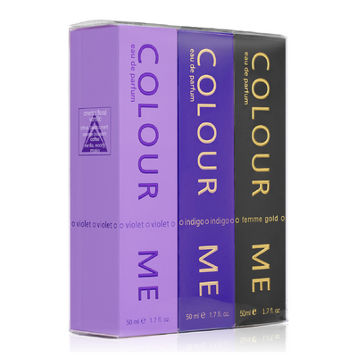 COLOUR ME Violet, Indigo, Femme Gold - 50ml Triple Pack EDP