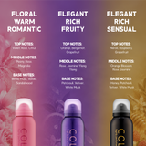 Colour Me Pink/Purple/Gold FemmeBody SprayTriple Pack3 x 150 ml
