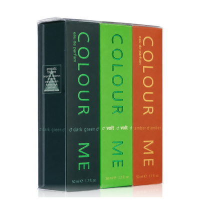 Colour Me Dark Green/Volt/Amber Eau de Parfum Triple Pack 3 x 50