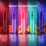 Colour Me Dark Red, Purple, Neon Pink, Aqua, Indigo - 50ml Quin Pack