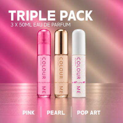 Colour Me Pearl/Pink/Pop Art Eau de Parfum Triple Pack 3 x 50