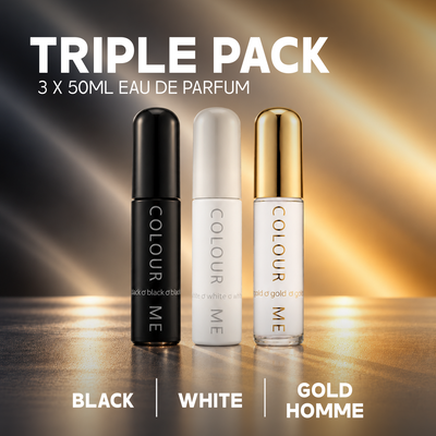 COLOUR ME White, Gold Homme, Black - 50ml Triple Set EDP