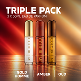 COLOUR ME Oud, Homme Gold, Amber - 50ml Triple Pack EDP
