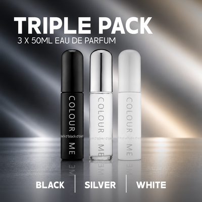 COLOUR ME White, Silver, Black - 50ml EDP Triple Pack