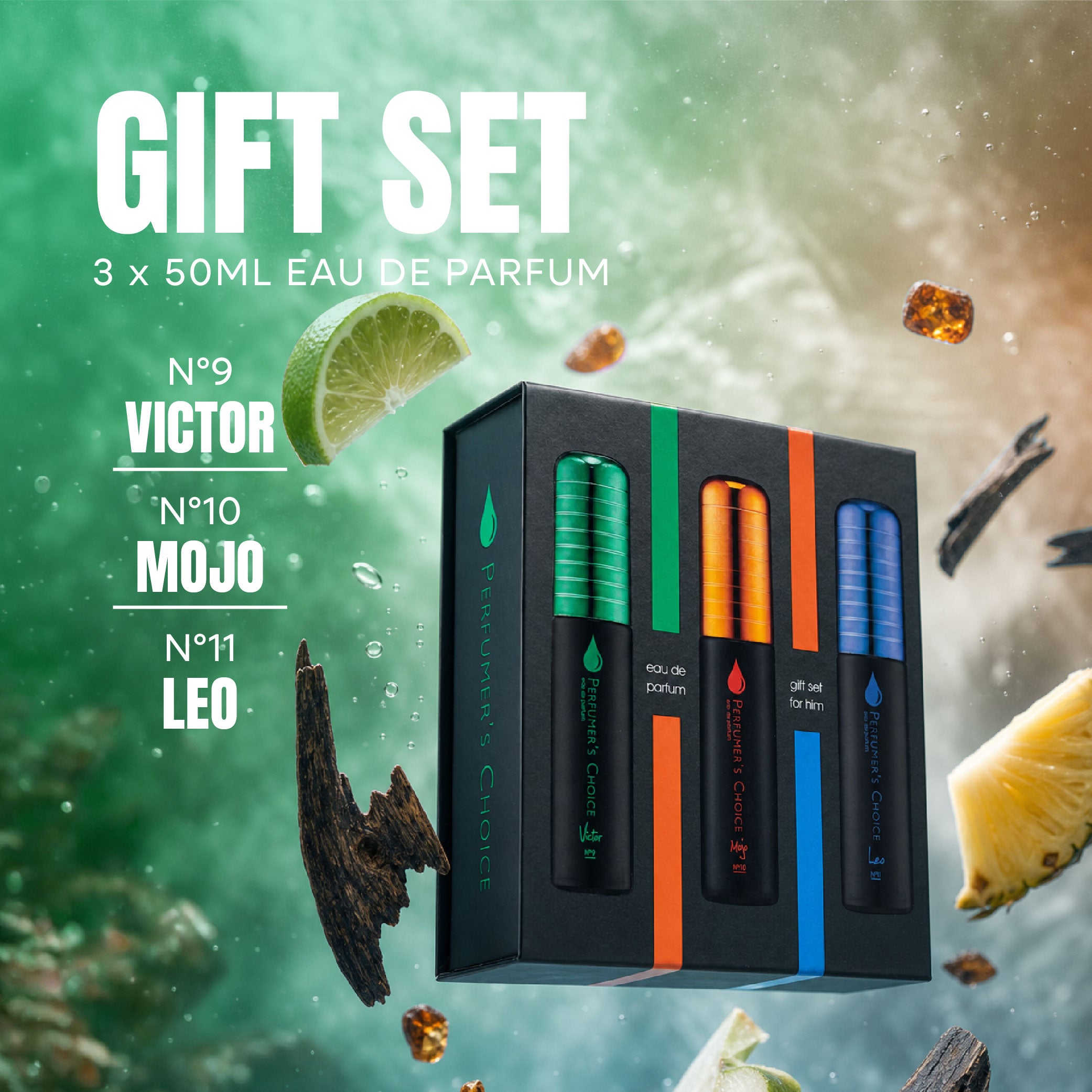 Perfumer's Choice No 9 Victor, No 10 Mojo, No 11 Leo 50ml