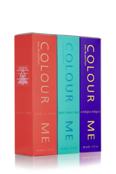 COLOUR ME Coral, Aqua, Indigo - 50ml Triple Pack EDP