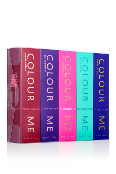 Colour Me Dark Red, Purple, Neon Pink, Aqua, Indigo - 50ml Quin Pack