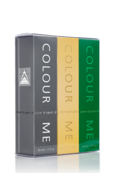 COLOUR ME Silver Sport, Gold Homme, Green - 50ml Triple Set EDP